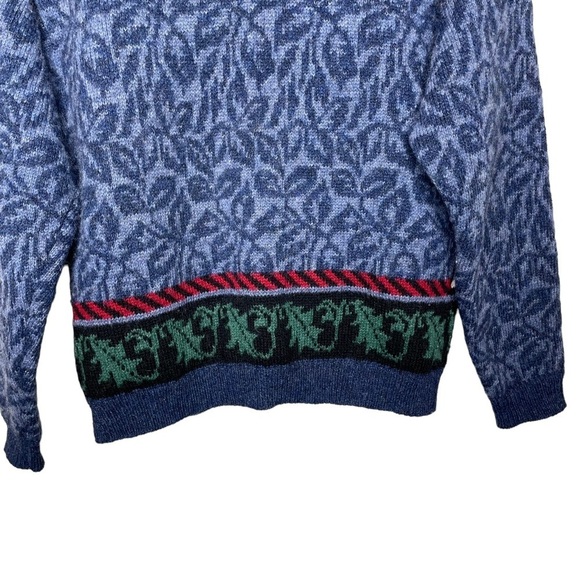 Vintage 90s Susan Bristol Pure Wool Cat Cardigan Sweater Medium - Picture 10 of 13